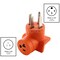 Ac Works Plug Adapter, 5-15/20R, 14-50P, 5-20P, 14-50P, 0 ft., Orange AD1450520 - alternate 2